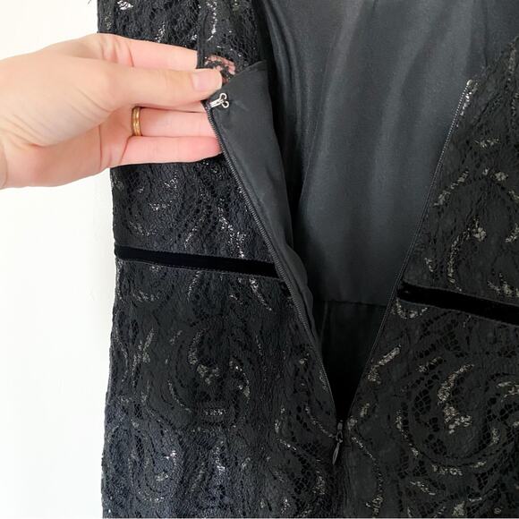 Jenny Yoo Harlow Metallic Black Lace Dress - Picture 9 of 9